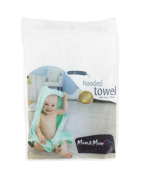 Mum 2 Mum Hooded Towel - White