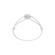 Mini Silver Soho Pavé Cord Bracelet