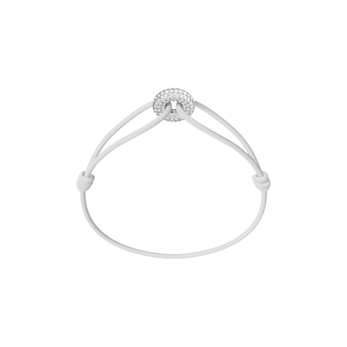 Mini Silver Soho Pavé Cord Bracelet