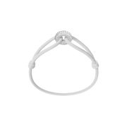 Silver Soho Pavé Cord Bracelet