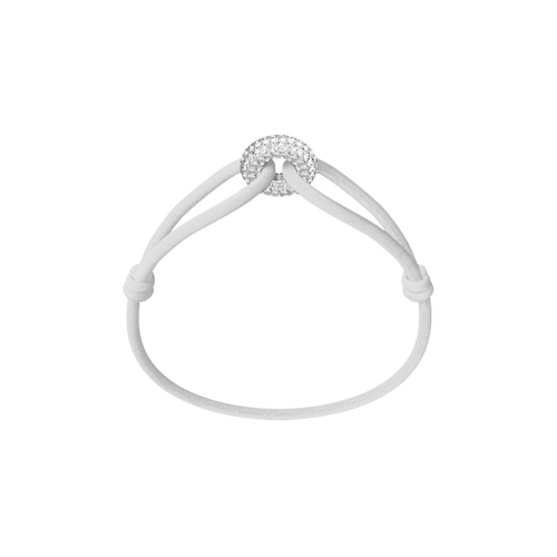 Silver Soho Pavé Cord Bracelet
