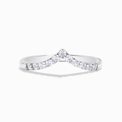 Wishbone Curved Eternity Ring in Sterling Silver
