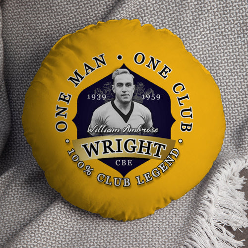 Wolverhampton Billy Wright - Football Legends - Circle Cushion 14"