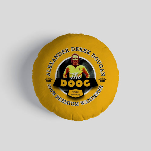 Wolverhampton Derek Dougan - Football Legends - Circle Cushion 14"