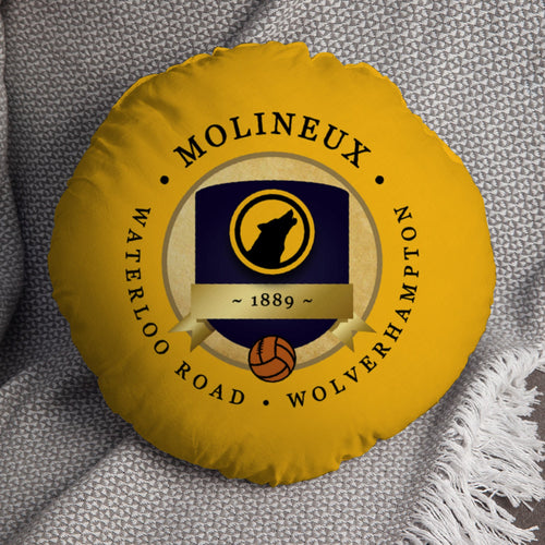 Wolverhampton Molineux - Football Legends - Circle Cushion 14"