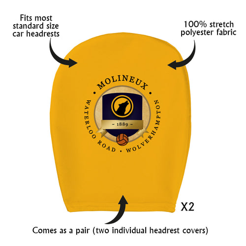 Wolverhampton Molineux - Football Legends - Headrest Cover