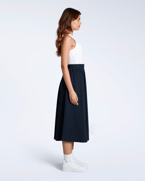 Gathered Midi Skirt