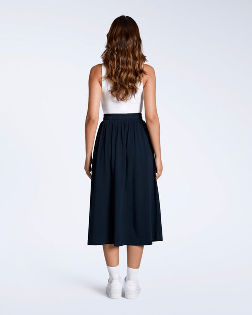 Gathered Midi Skirt