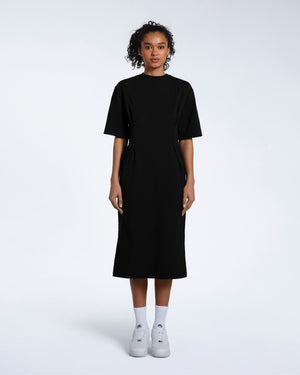 Pleated Waist T-Shirt Dress