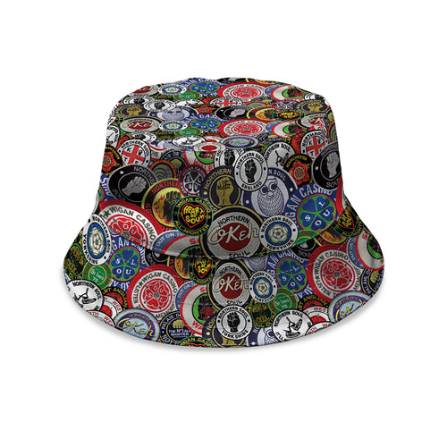 Northern Soul Patches Bucket Hat