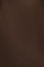 Yumi Brown Satin Cowl Neck Midi Slip Dress