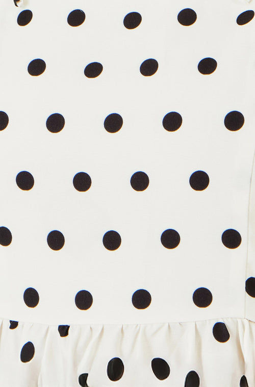 Yumi Polka Dot Hankerchief Hem Dress
