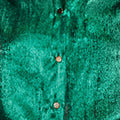 Yumi Green Metallic Relaxed Balloon Sleeve Shirt