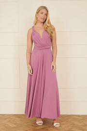 Yumi Pink Jersey Stretch Multiway Midi Dress