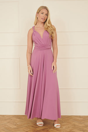 Yumi Pink Jersey Stretch Multiway Midi Dress