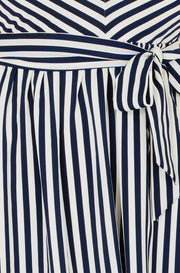 Yumi Navy Stripe Midi Sun Dress