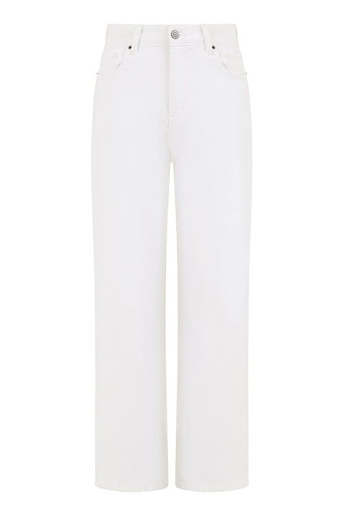 Yumi White Wide Leg High Waist Jeans