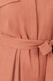 Yumi Brown Utility Relaxed Jumpsuit