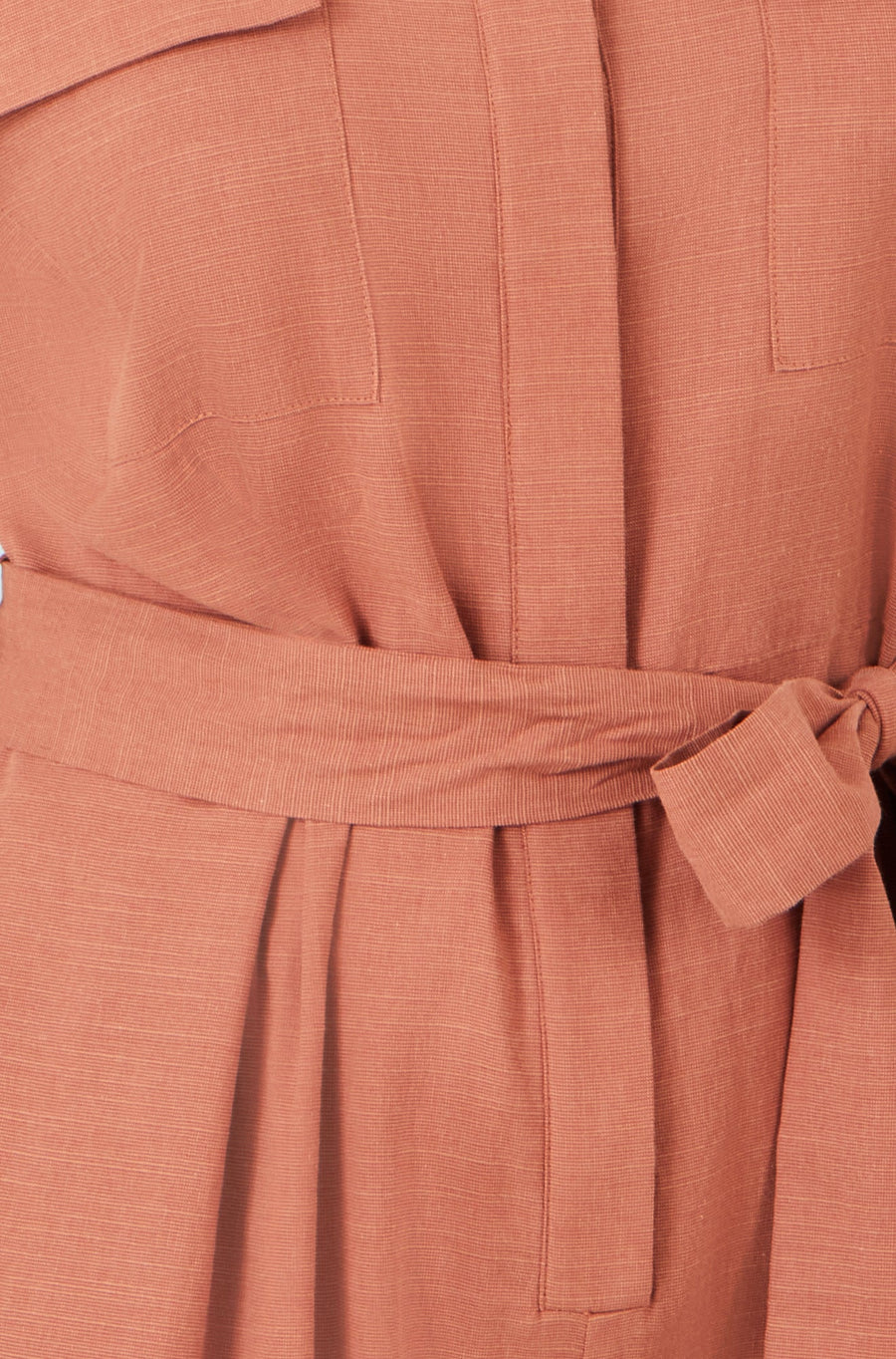 Yumi Brown Utility Relaxed Jumpsuit