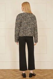Yumi Brown Leopard Print Boxy Jacket