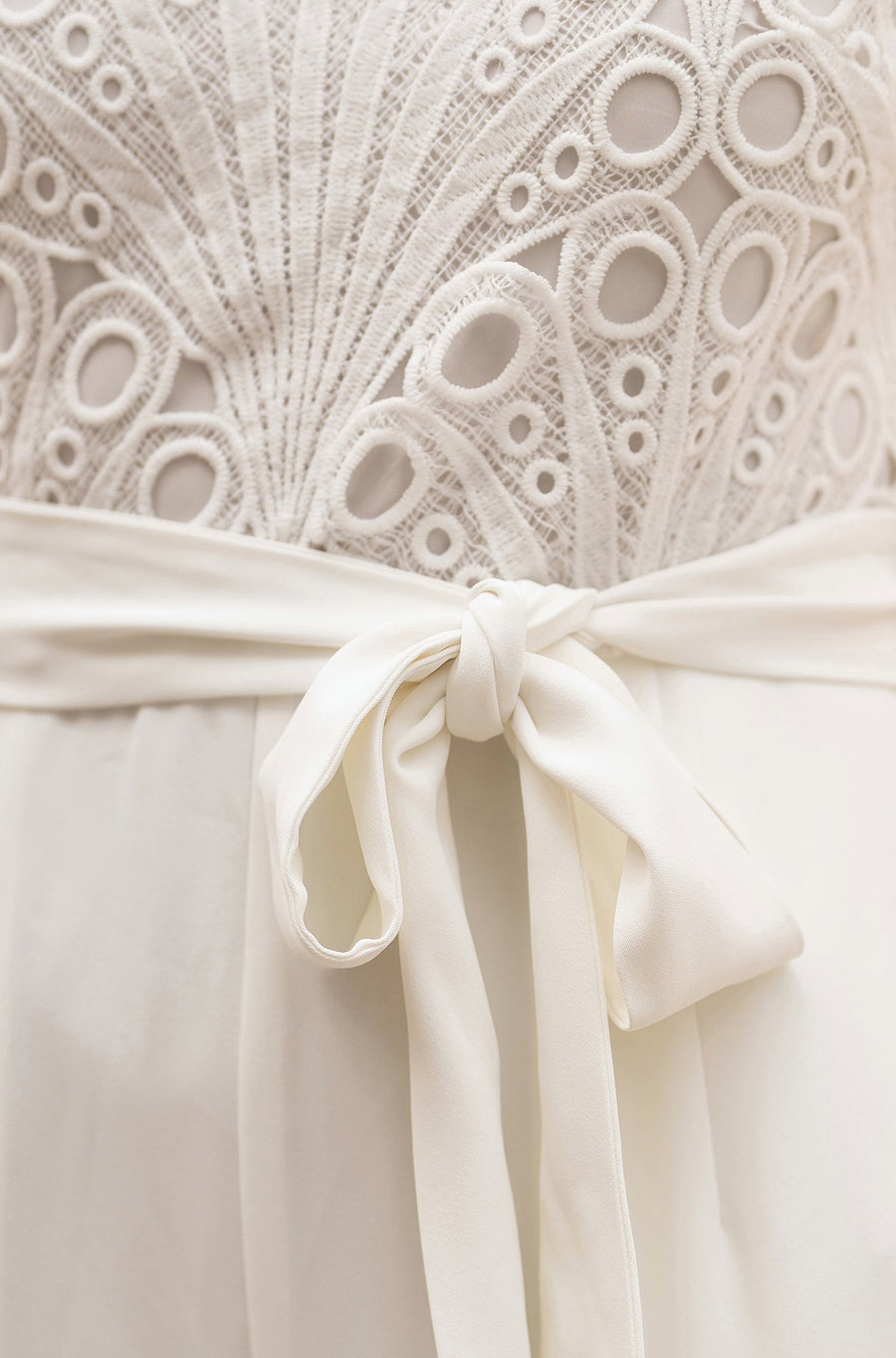 Yumi Ivory Lace Sleeveless Jumpsuit