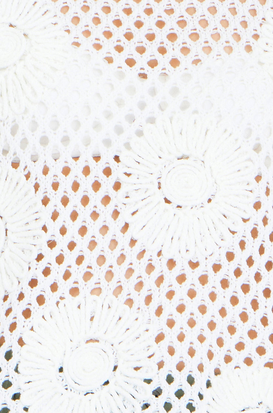 Yumi White Flower Crochet Jumper