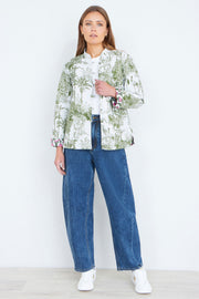 Yumi Green Reversible Cotton Quilted Jacket