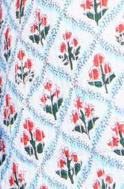 Yumi Blue Palm Reversible Cotton Quilted Jacket