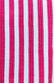 Yumi Multicolour Checked Cropped Reversible Cotton Quilted Jacket
