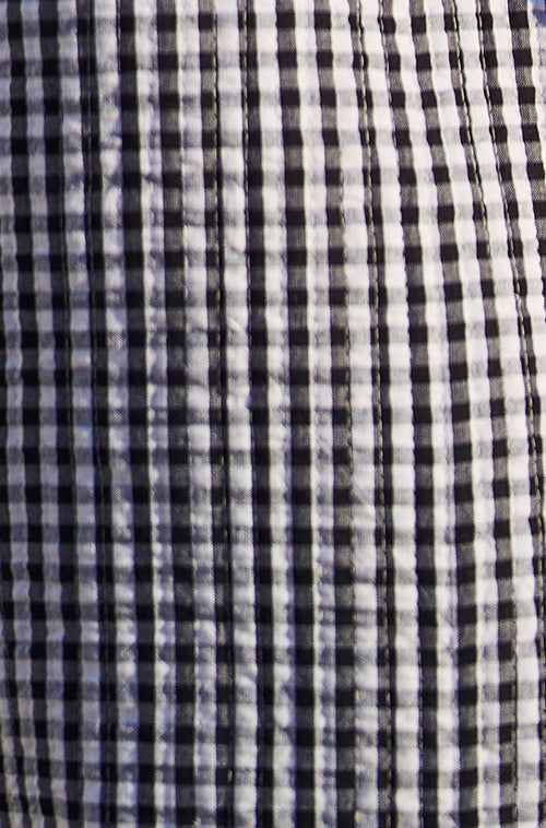 Yumi Black Gingham Frill Collar Jacket