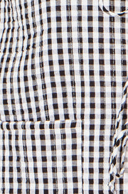 Yumi Black Gingham Reversible Cotton Tie Waistcoat