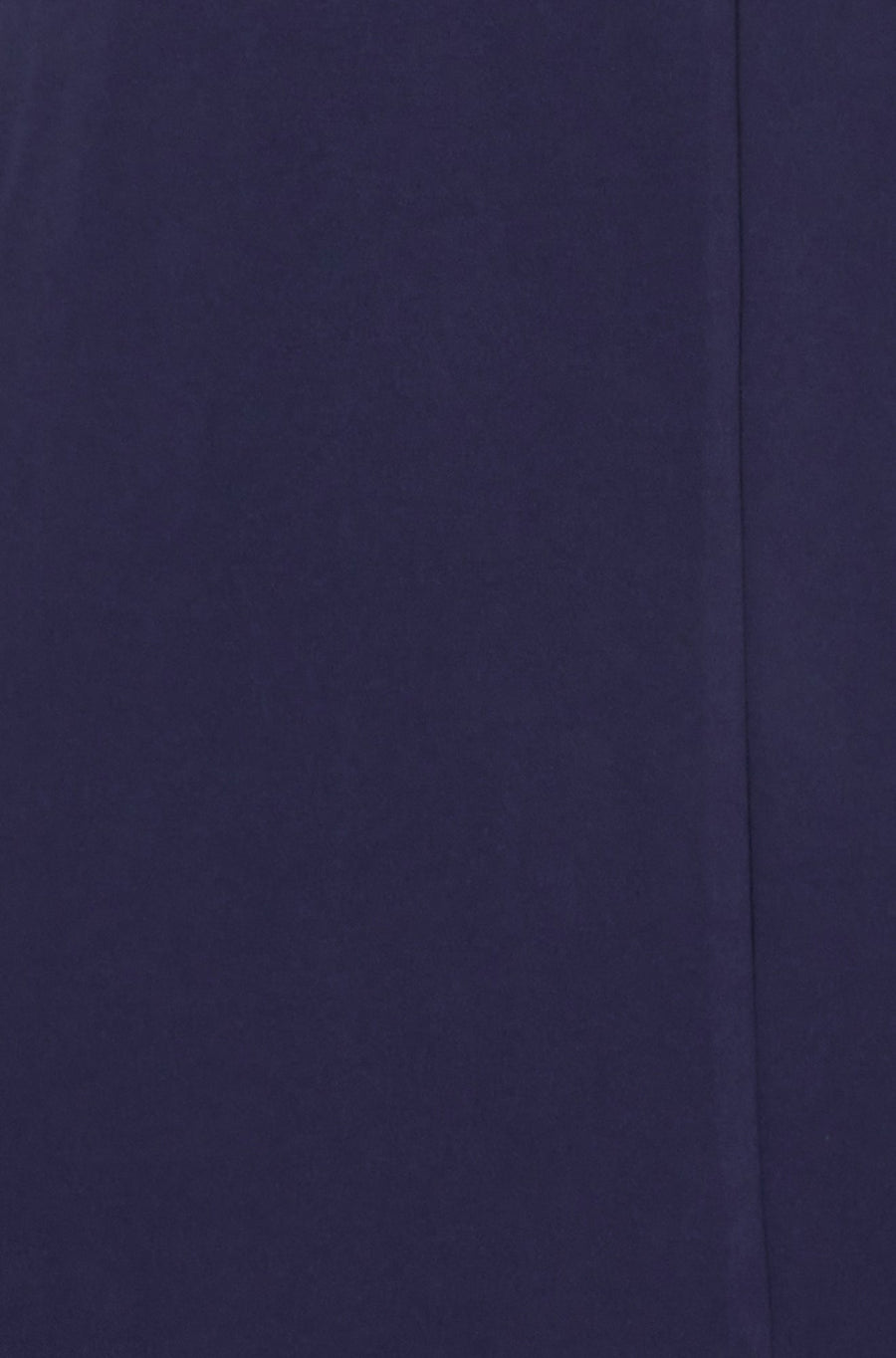 Yumi Navy Fitted Midi Dress With Flute Sleeves