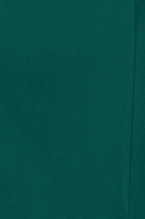 Yumi Green Fitted Midi Dress With Flute Sleeves