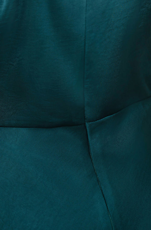 Yumi Green Satin Halter Neck Midi Dress