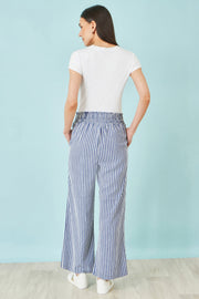 Yumi Blue Stripe Relaxed Trousers