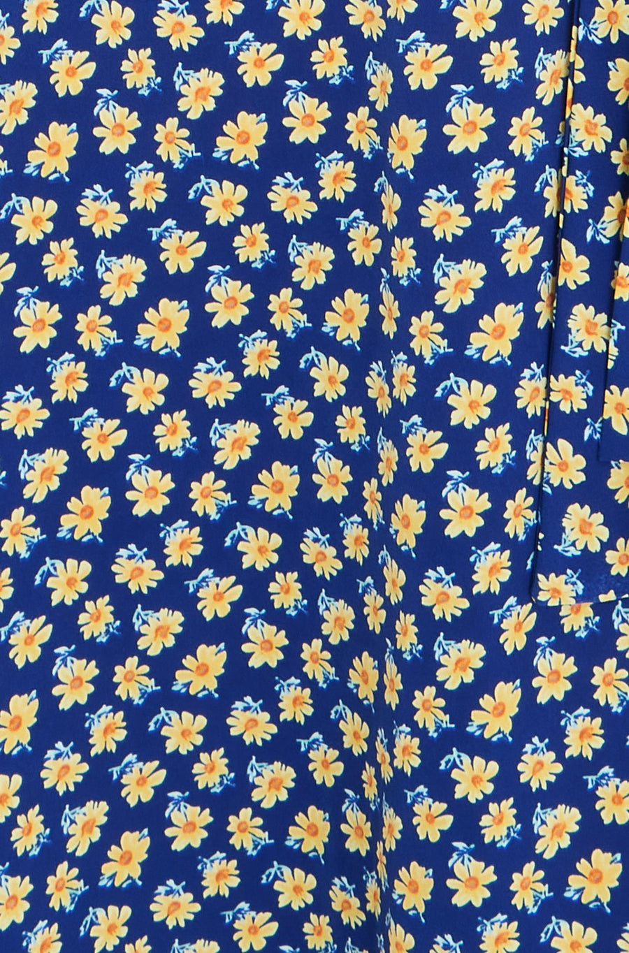 Yumi Navy Floral Midi Shirt Dress