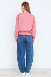 Yumi Pink Relaxed Lightweight Bomber Jacket