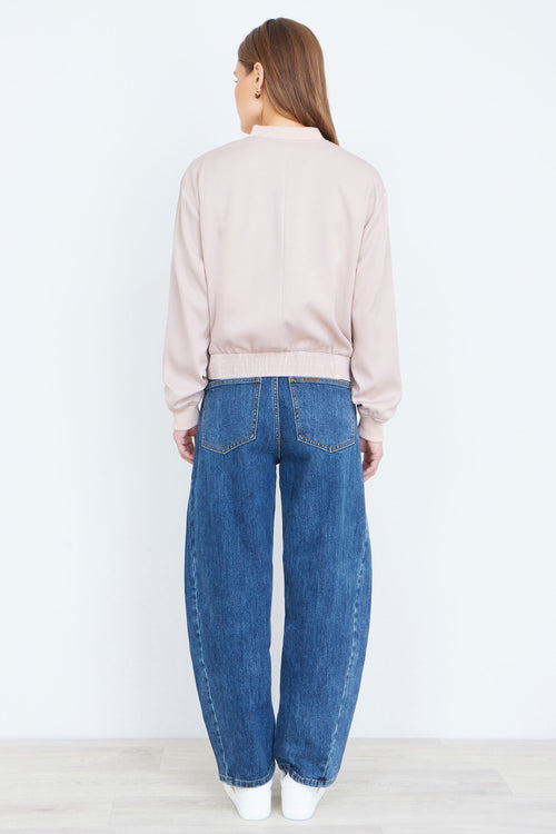 Yumi Stone Relaxed Lightweight Bomber Jacket