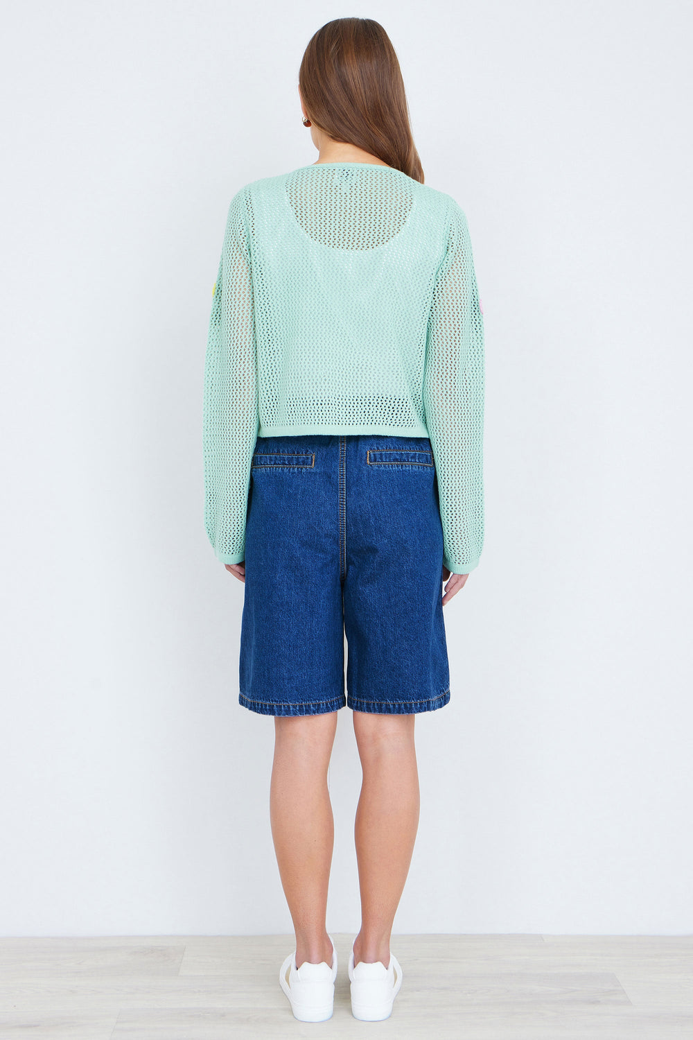 Yumi Blue Denim Wide Leg Shorts