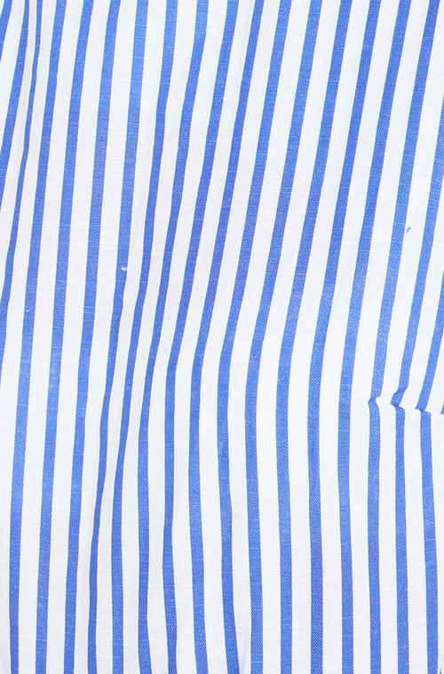 Yumi Blue Cotton Stripe Culotte Jumpsuit