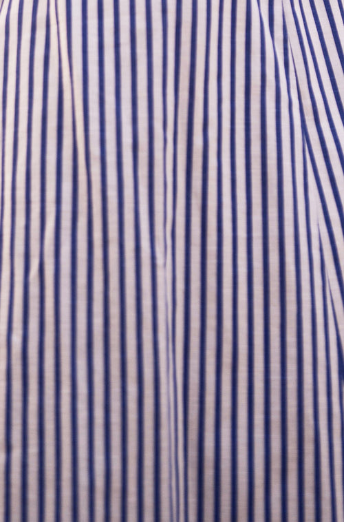 Yumi Blue Stripe Cotton Sun Dress With Ruched Back