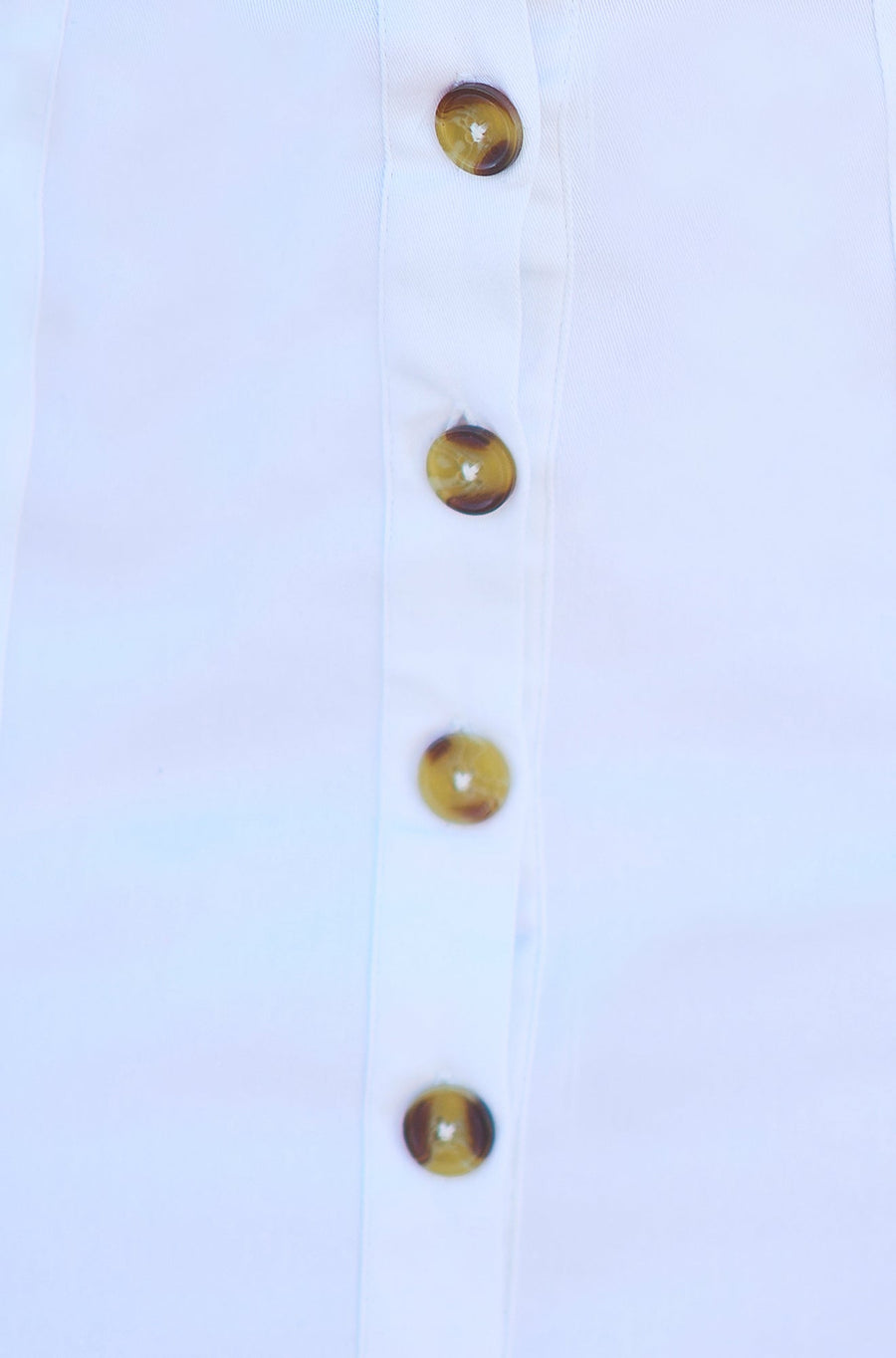 Yumi White Cotton Stretch Mini Skirt With Button Details