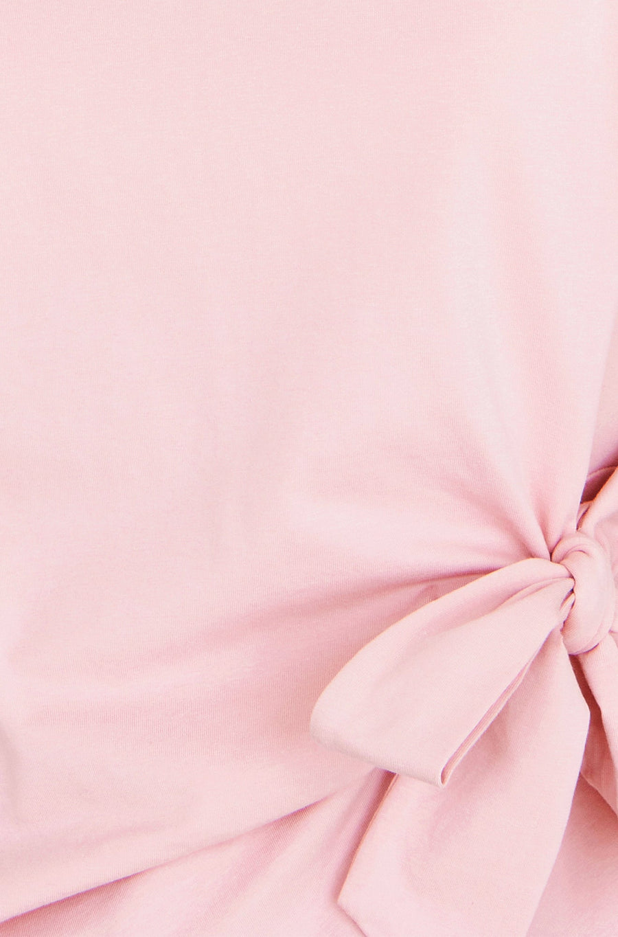 Yumi Pink Cotton Jersey Top With Knot Detail