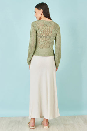 Yumi Natural Viscose Maxi Skirt
