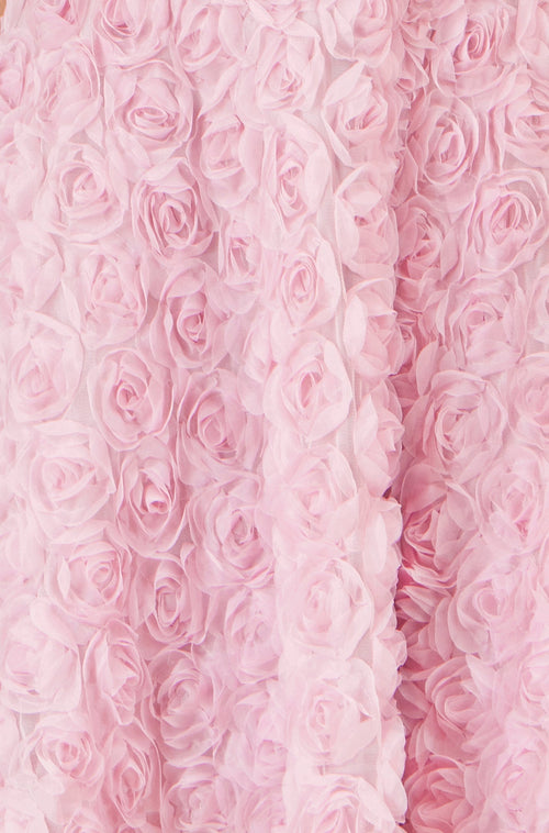 Yumi Pink Applique Floral Skater Dress