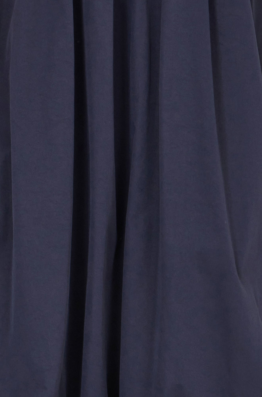 Yumi Navy Satin Bubble Hem Midi Skirt