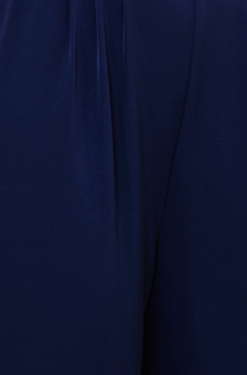 Yumi Navy Buckle Jumpsuit With Twist Knot Detail
