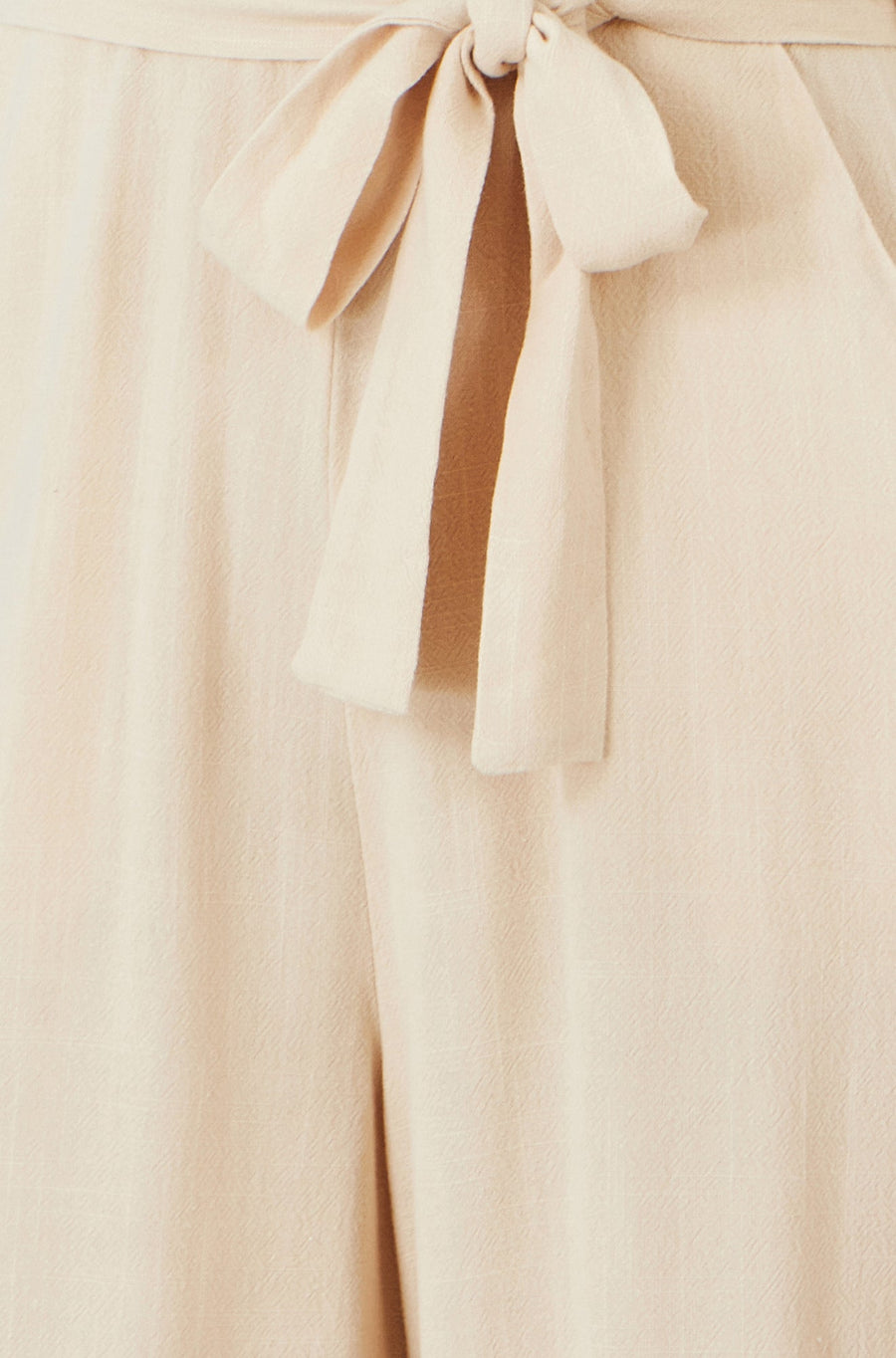 Yumi Beige Viscose Culotte Jumpsuit
