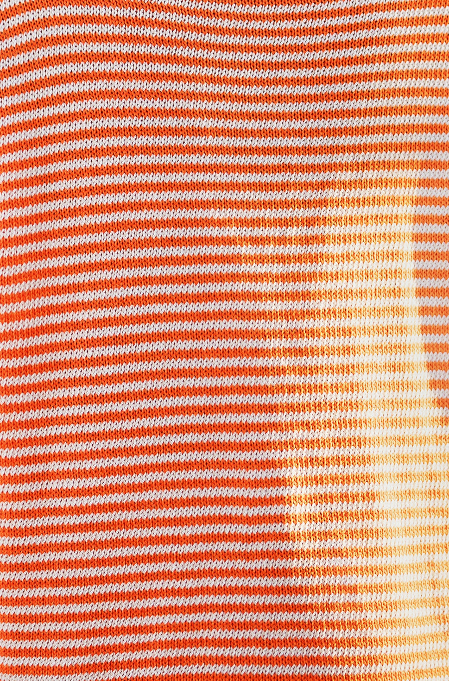 Yumi Orange Knitted Stripe Relaxed Jumper