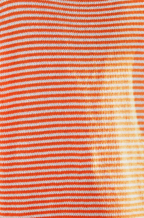 Yumi Orange Knitted Stripe Relaxed Jumper